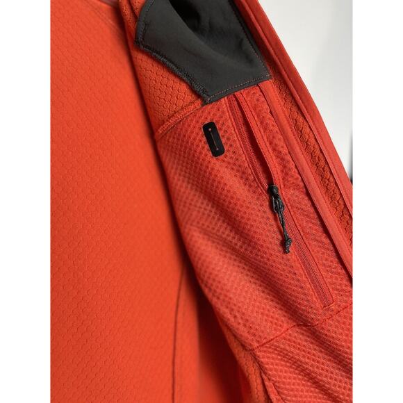 Eddie Bauer First Ascent Vented Full Zip Hiking Softshell Orange/Grey Womens Med - Picture 4 of 16